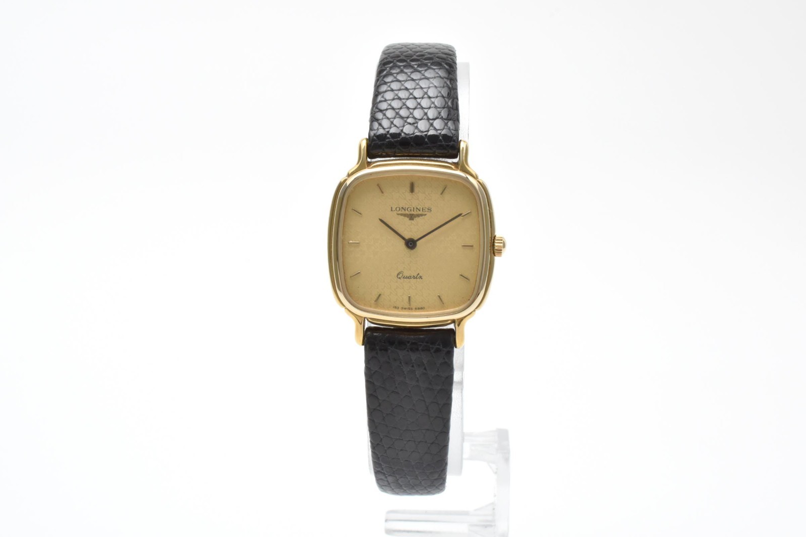 Vintage [N MINT] Longines 153 6880 Square Gold Dial 22mm Ladies Watch JAPAN