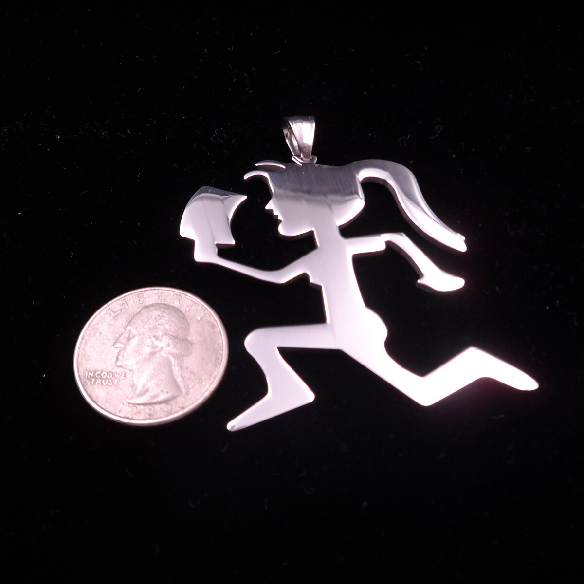 Big Hatchetman Charm Juggalo Pendant For Women Stainless Steel ICP Necklace 30′