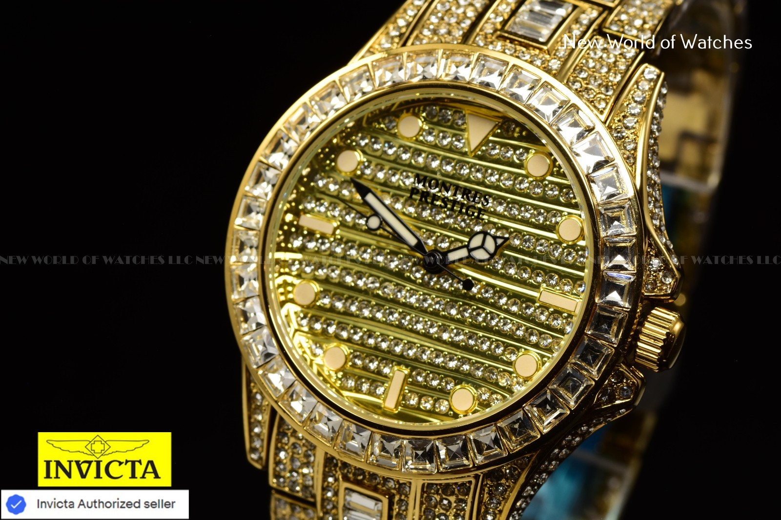 Montres Prestige Eclat X Invicta Men’s 42mm Copper Dial Quartz Gold Watch