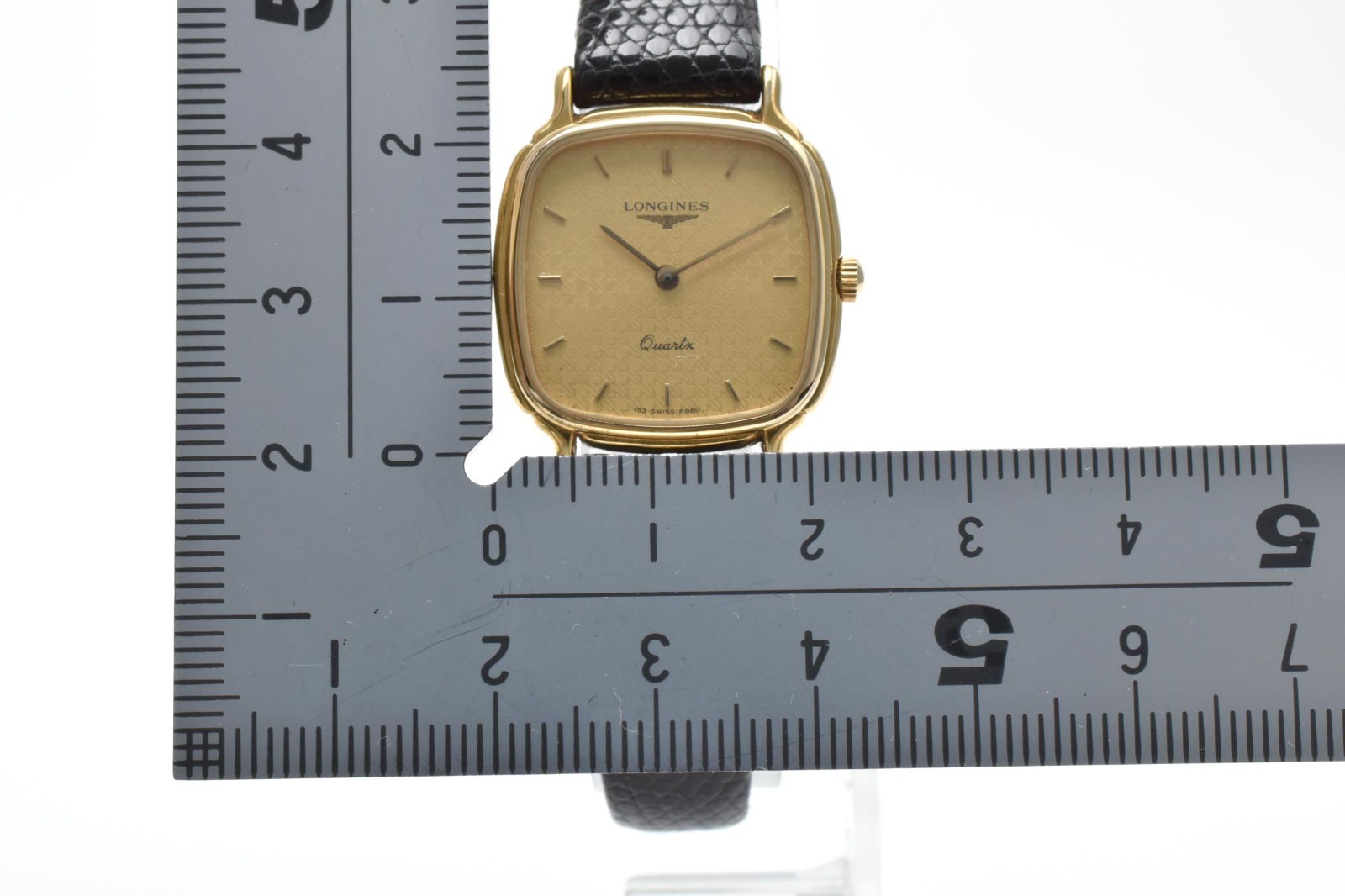 Vintage [N MINT] Longines 153 6880 Square Gold Dial 22mm Ladies Watch JAPAN