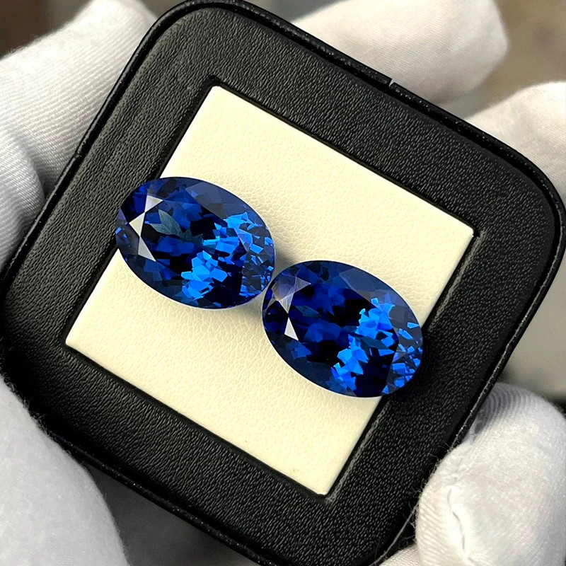 Lab Grown Sapphire Gemstone 0.5-10ct Oval Cut for Jewelry Making AGL Certificate