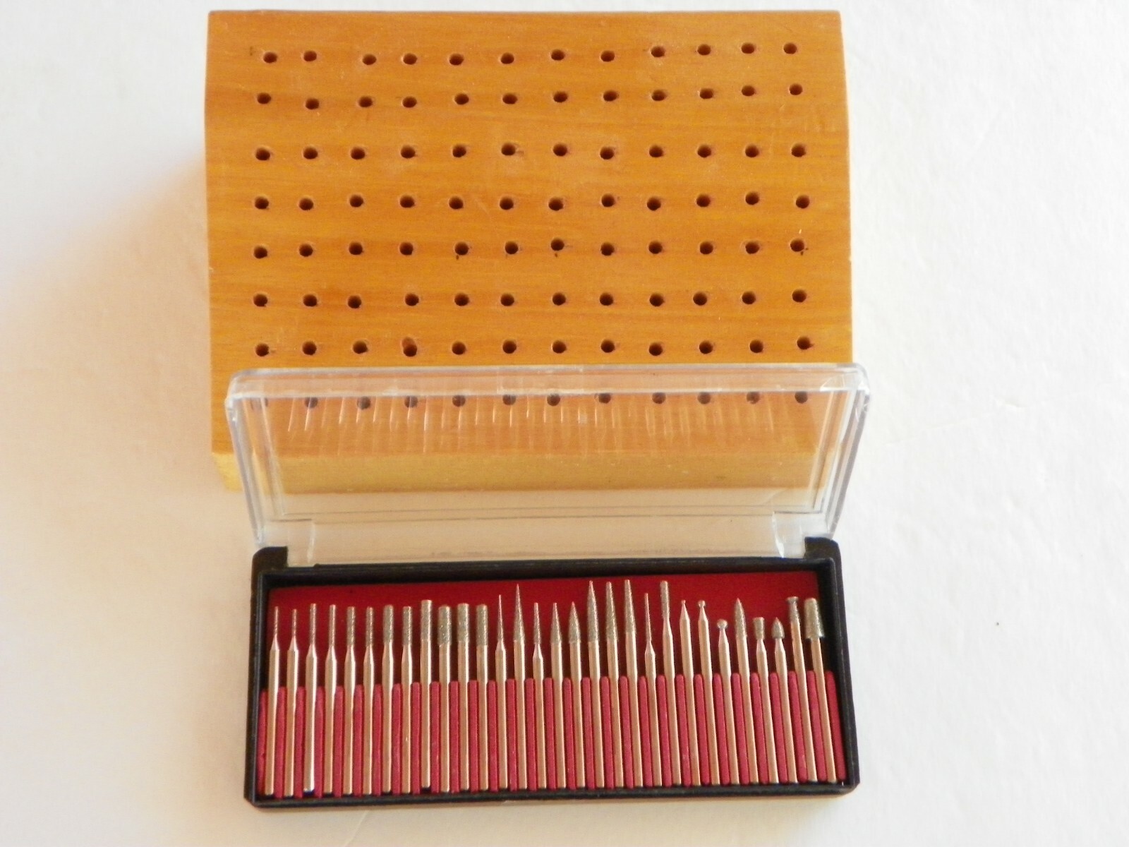 30-pc. Diamond Bur Assortment Set And OPTIONAL Wood Bur Stand