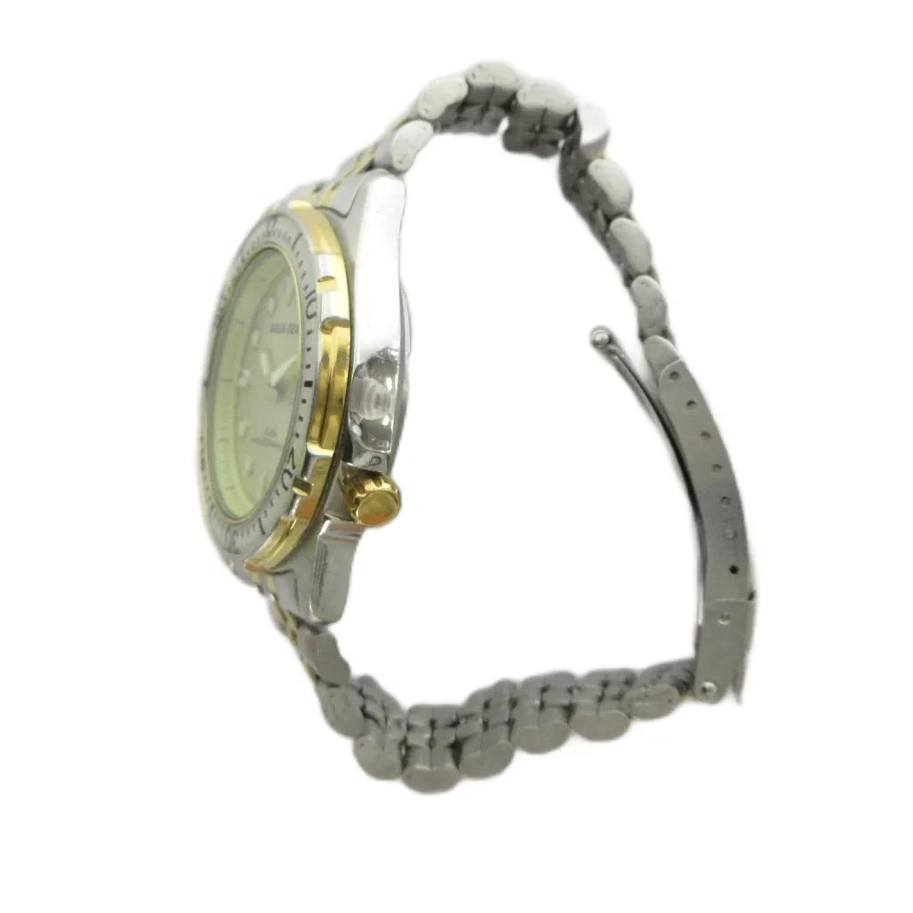 Seiko ALBA V743-6010 AQUA GEAR Quartz Watch with Calendar, Silver Color ■GY18