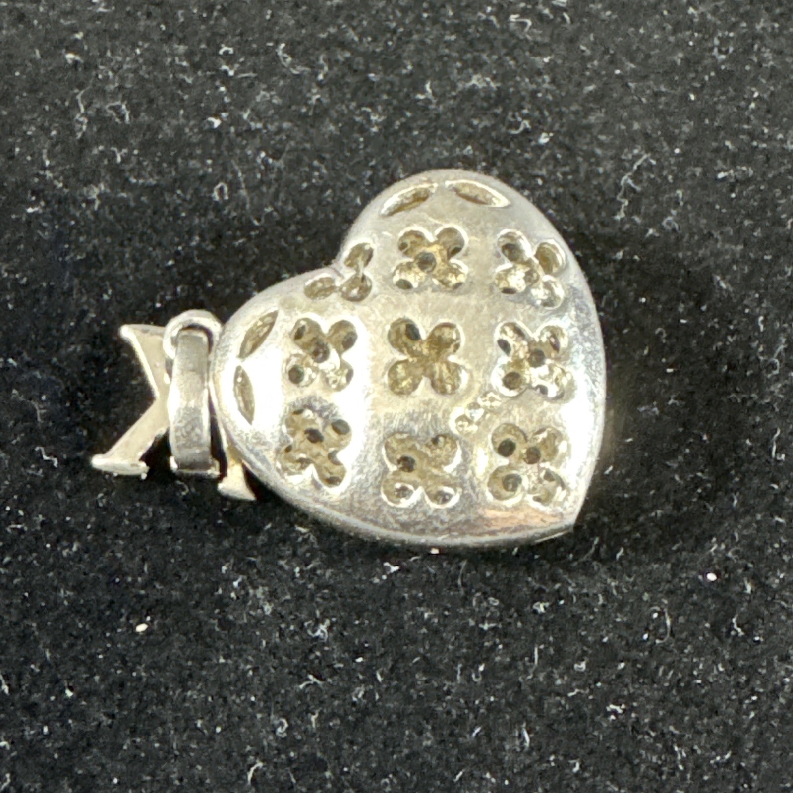 Louis Vuitton Sterling Silver Heart Pendant 925