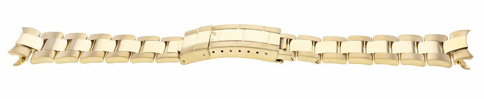 OYSTER WATCH BAND FOR ROLEX DATE AIRKING 1500 1505 5500 19MM GOLD GP FLIP LOCK