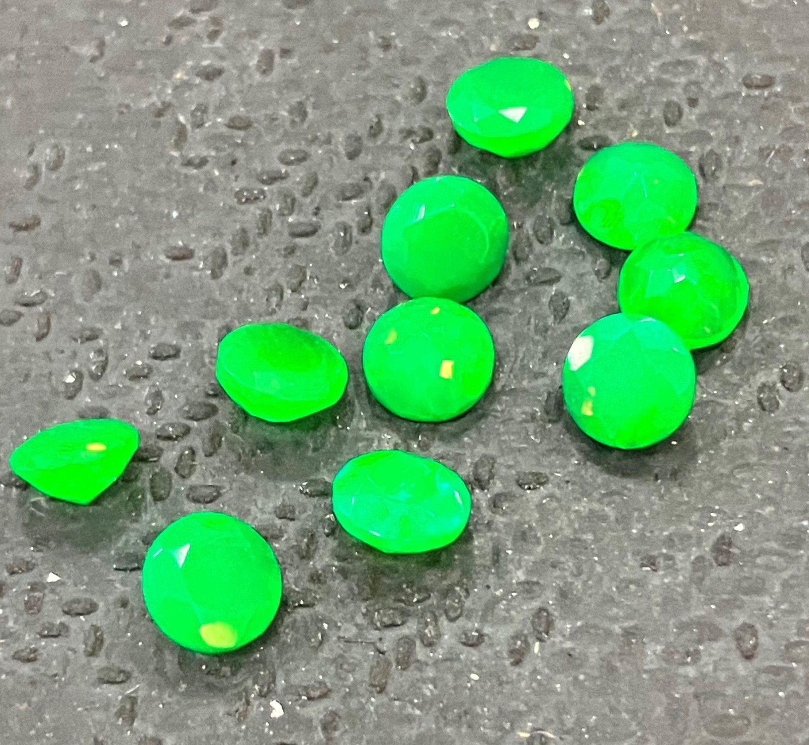 AAA Natural Ethiopian Green Fire Opal Round Cut Loose Gemstone For All Jewelry