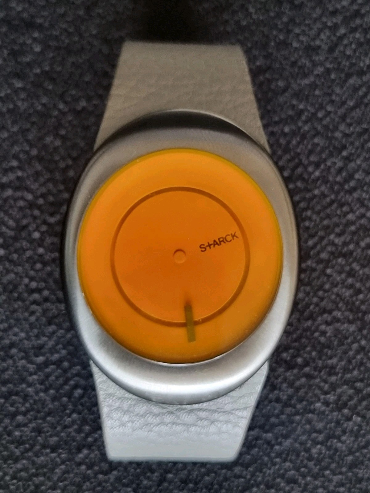 PHILIPPE STARCK WATCH PH6002 ORANGE & GREY DIAL & LEATHER STRAP A DESIGN CLASSIC
