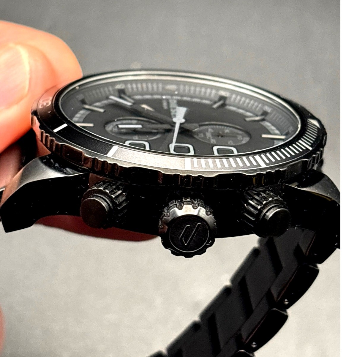 Diesel DZ4326 Men’s Double Down Chronograph Black Stainless Steel Watch NWOT