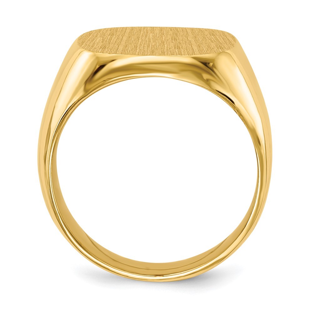 10k Yellow Gold 16.0×17.0mm Closed Back Men’s Signet Ring Sz 10