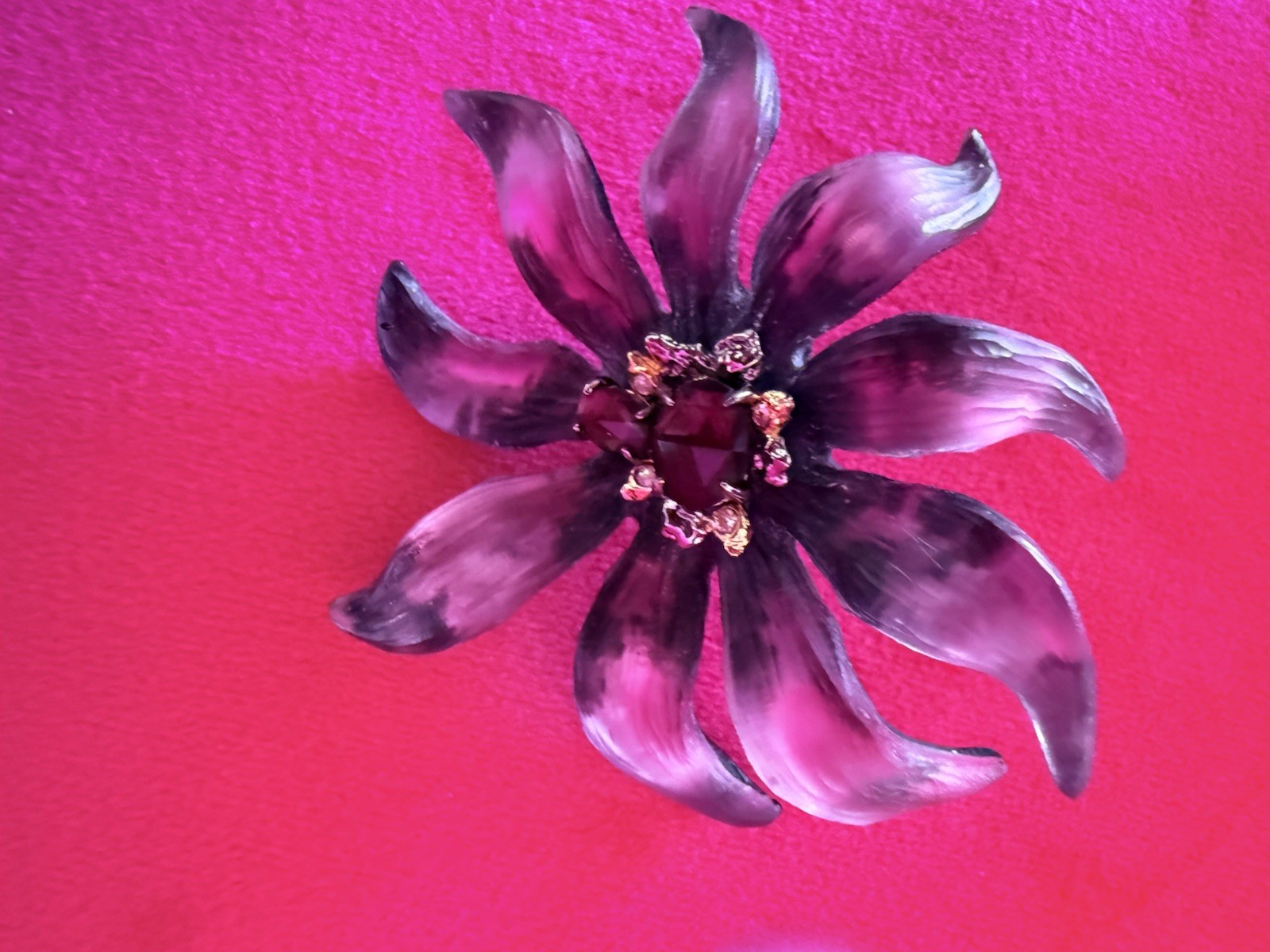 ALEXIS BITTAR Climber Lucite Flower, Enamel & Crystal Earrings (Burnt Fleur)