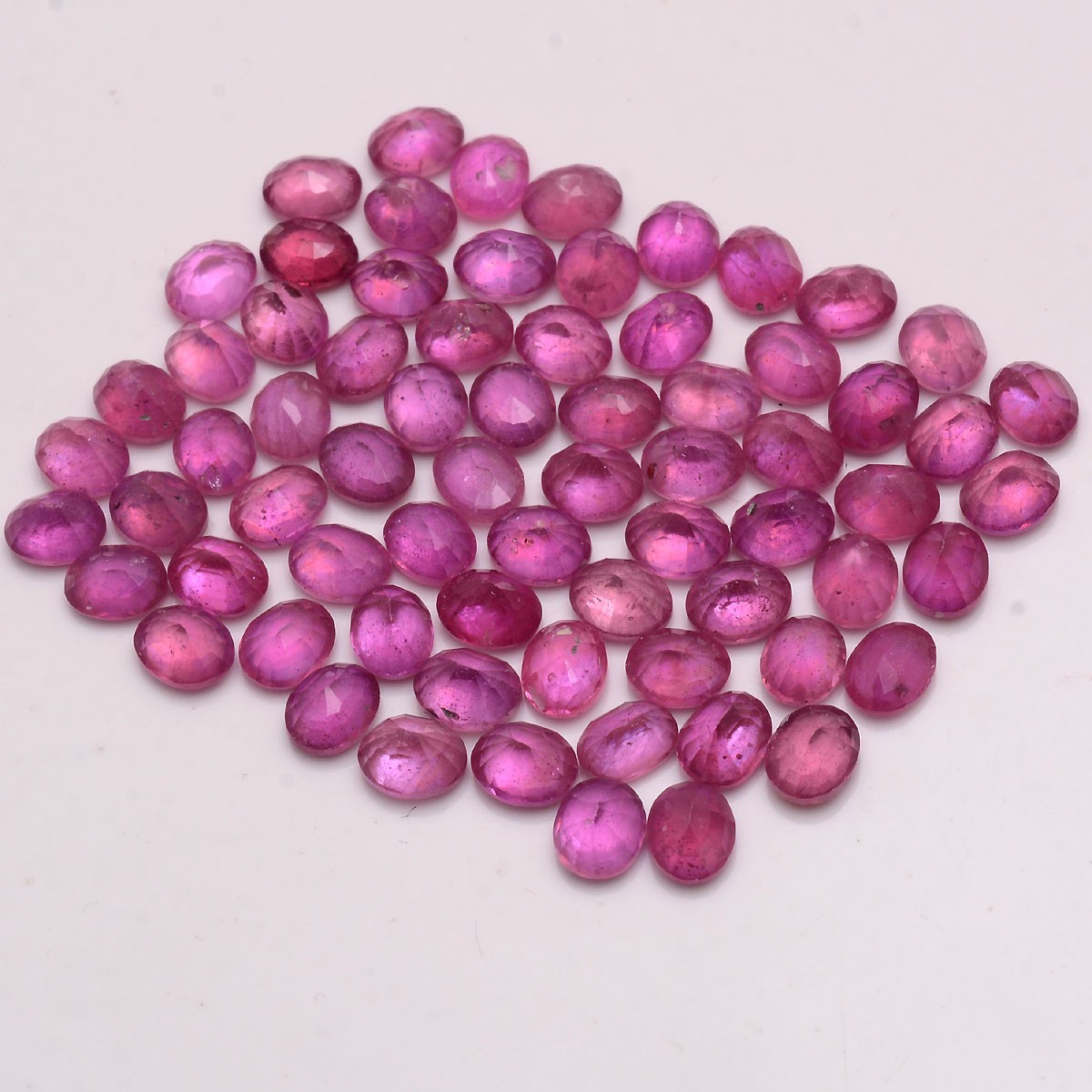 Royal Red~ Lot 23 Pcs Natural Ruby Mozambique 5mmx4mm Oval Cut Loose Gemstones