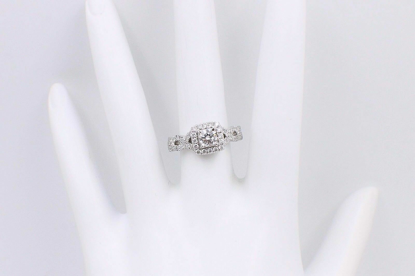 Neil Lane Diamond Engagement Ring Twisted Band 1.00 tcw 14k White Gold $3,300