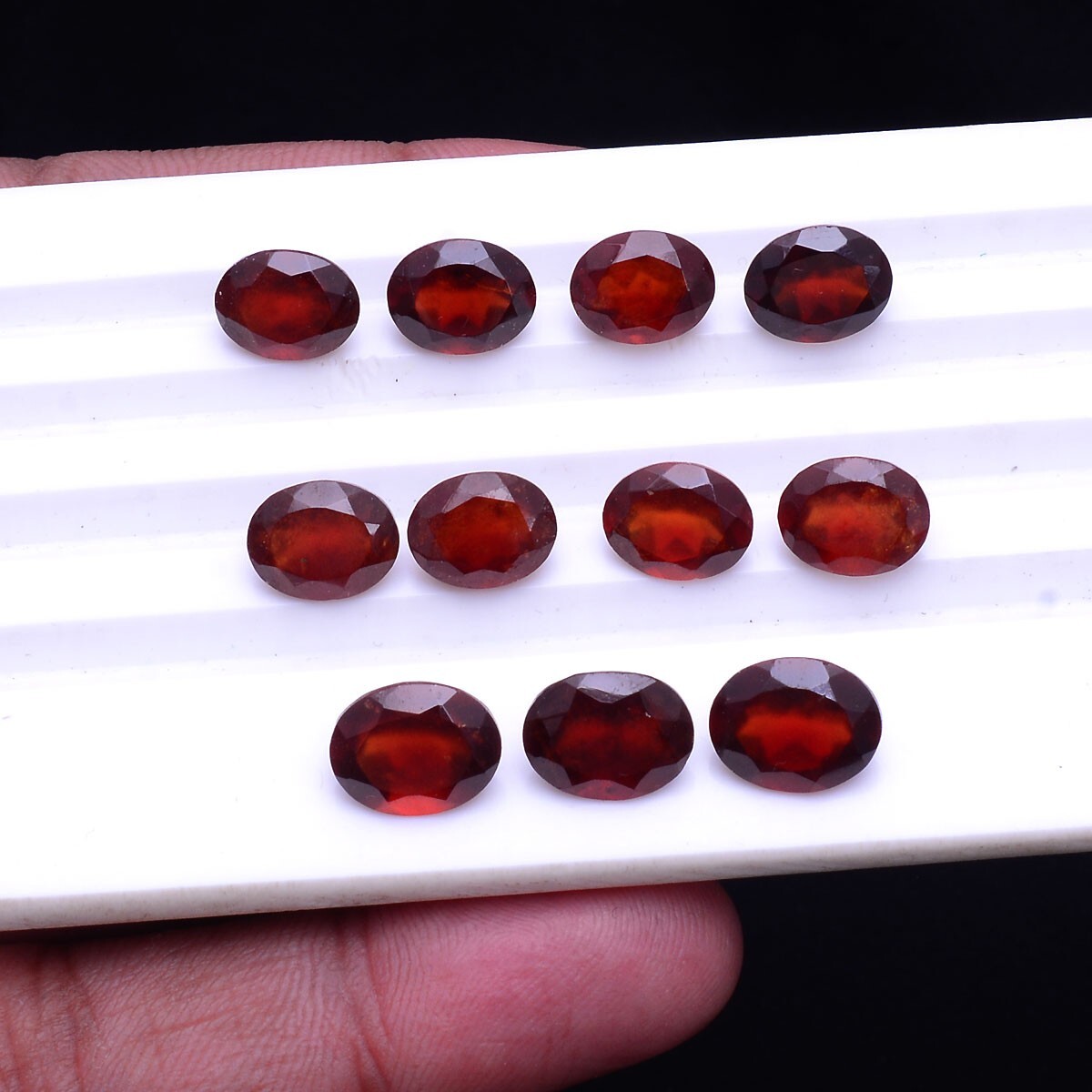 11 Pcs Natural Mozambique Garnet 9mm-10mm Top Quality Untreated Loose Gemstones
