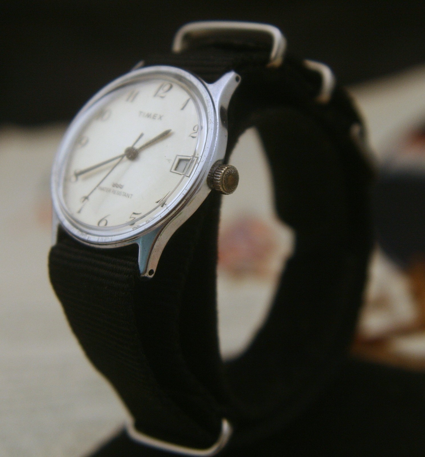 Men’s 1960’s “Old School” basic silver dial Timex manual wind wristwatch, runs