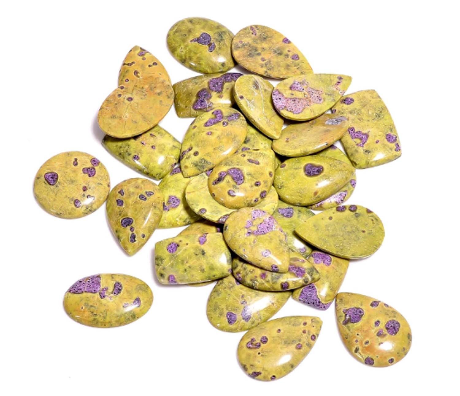 100 Cts Atlantisite Stichtite Wholesale 5 Pcs Cab Lot Jewelry Making Gemstone