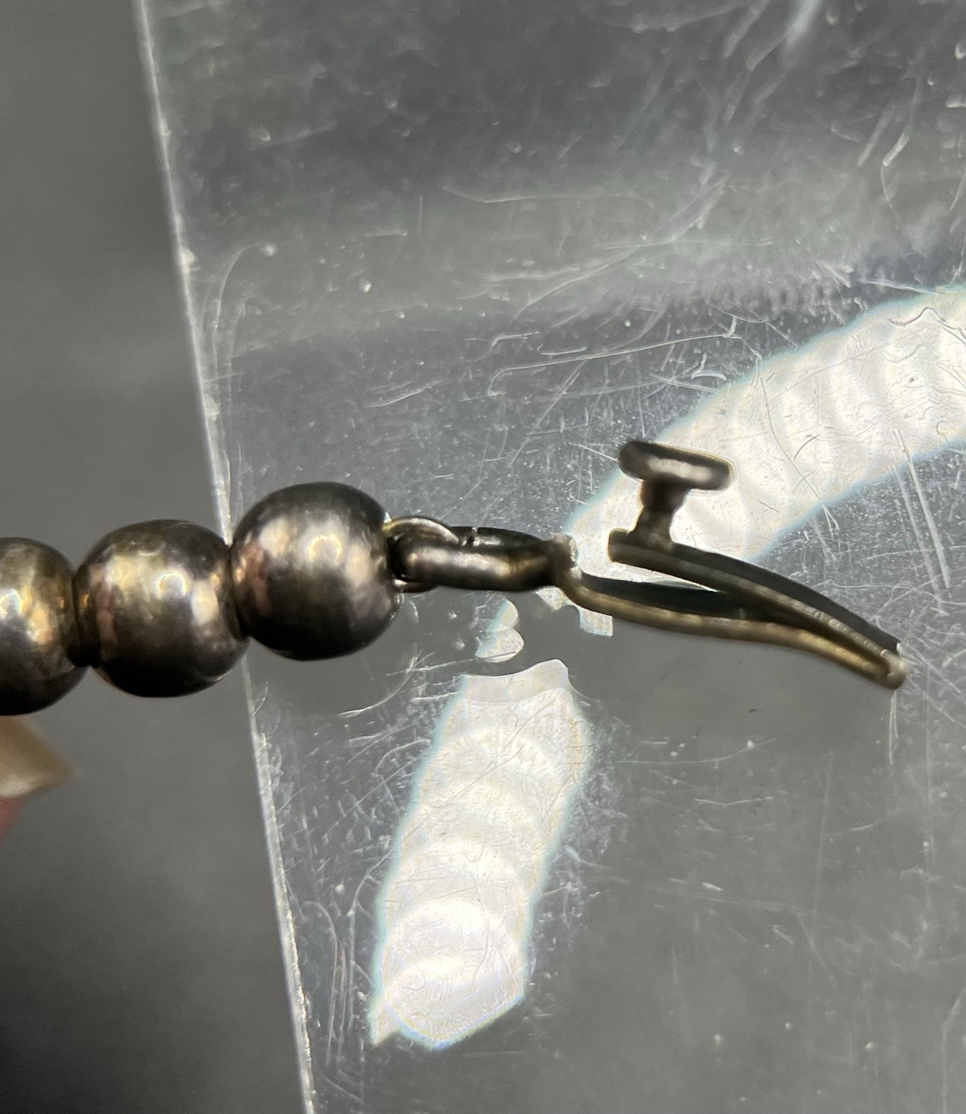 Vtg Mexico Sterling Silver Graduated Bead Necklace 60g 16″ (Navajo pearls Style)