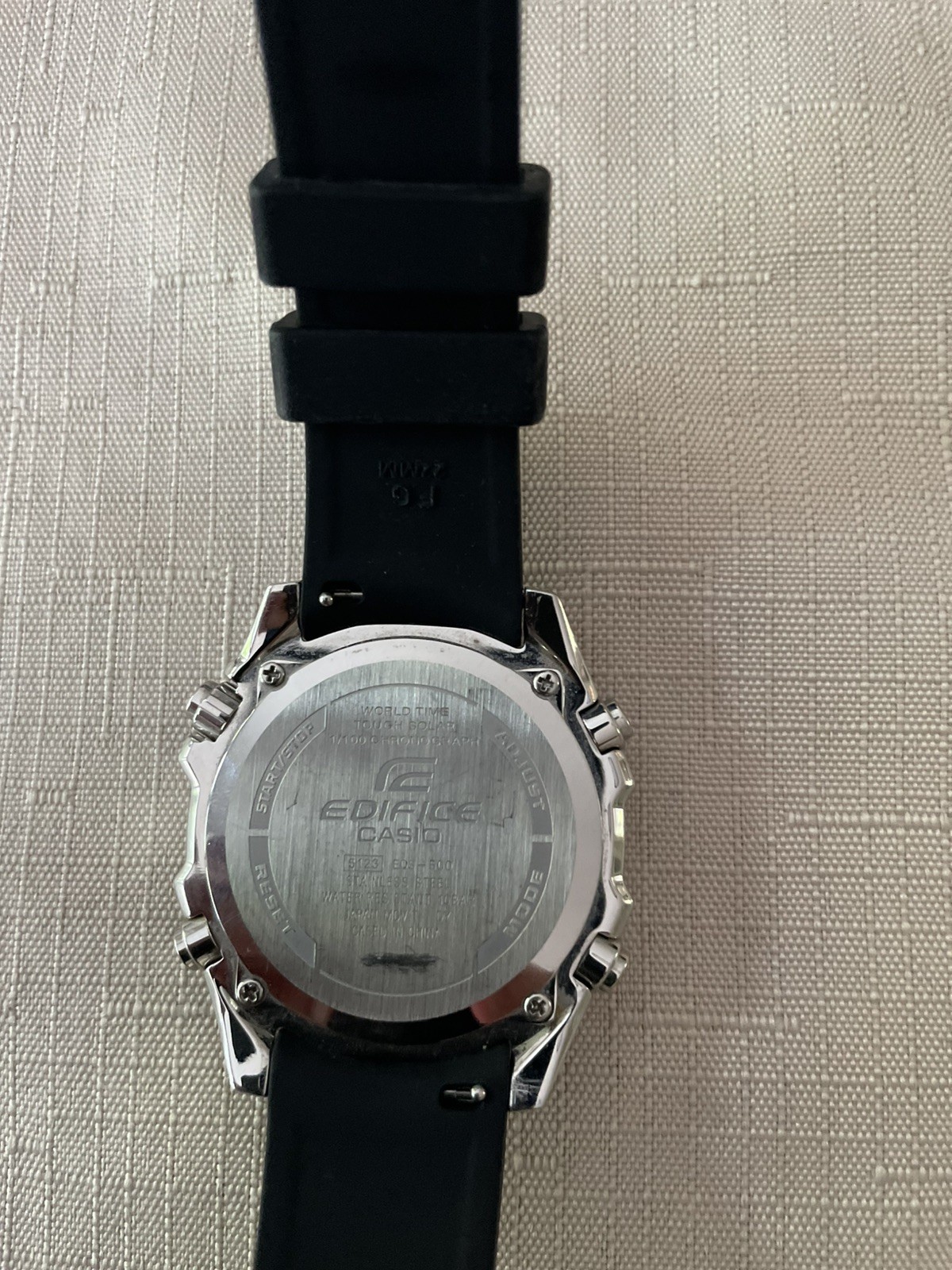 Casio Edifice Tough Solar Chronograph EQS-500 Men Watch-Excellent Condition