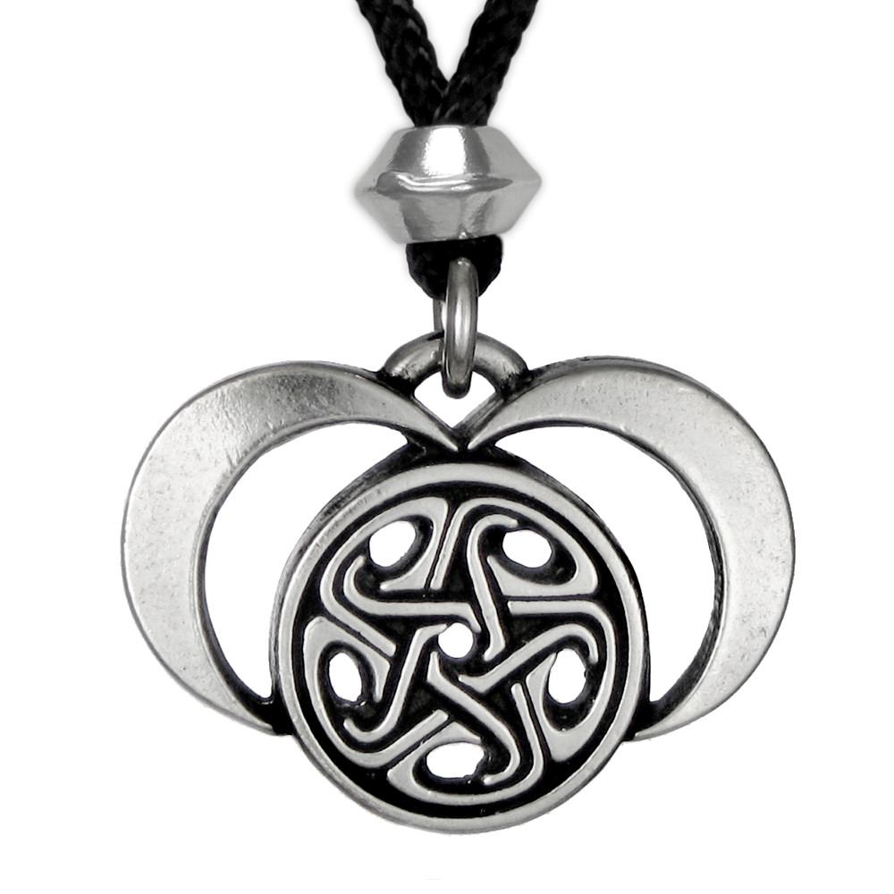 Moons of Hecate Necklace Goddess Pendant Pentacle Jewelry Wicca Pagan Talisman