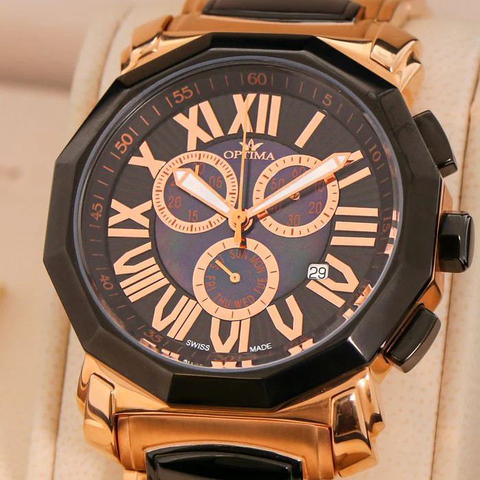 Optima – Swiss Chronograph – OSC248-RB-8 Chronograph Swiss Quartz 43 mm OSC248