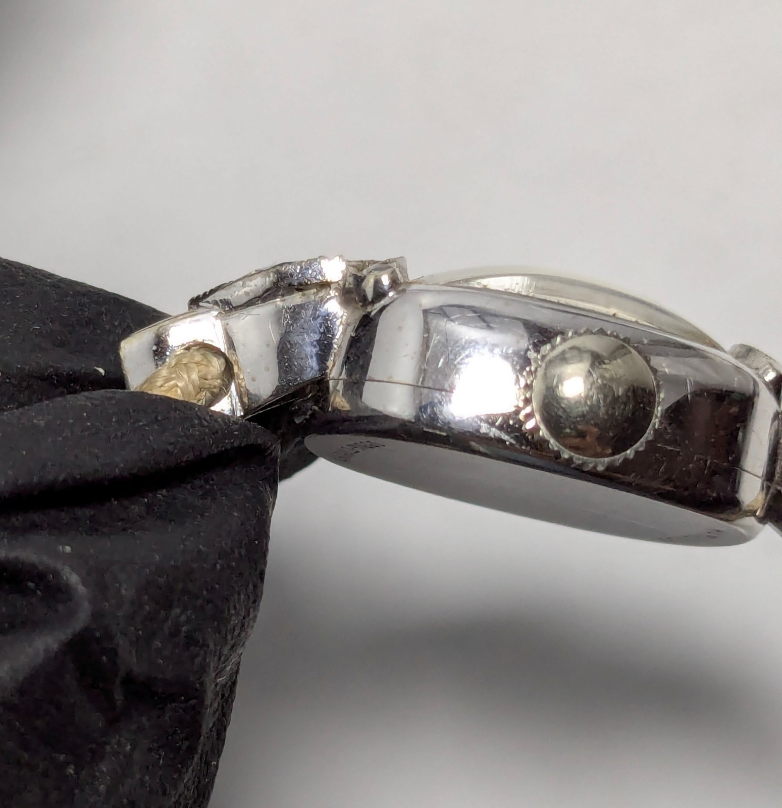 Hamilton 14K White Gold Diamond BIGGS Ladies wristwatch bracelet 17J Customized