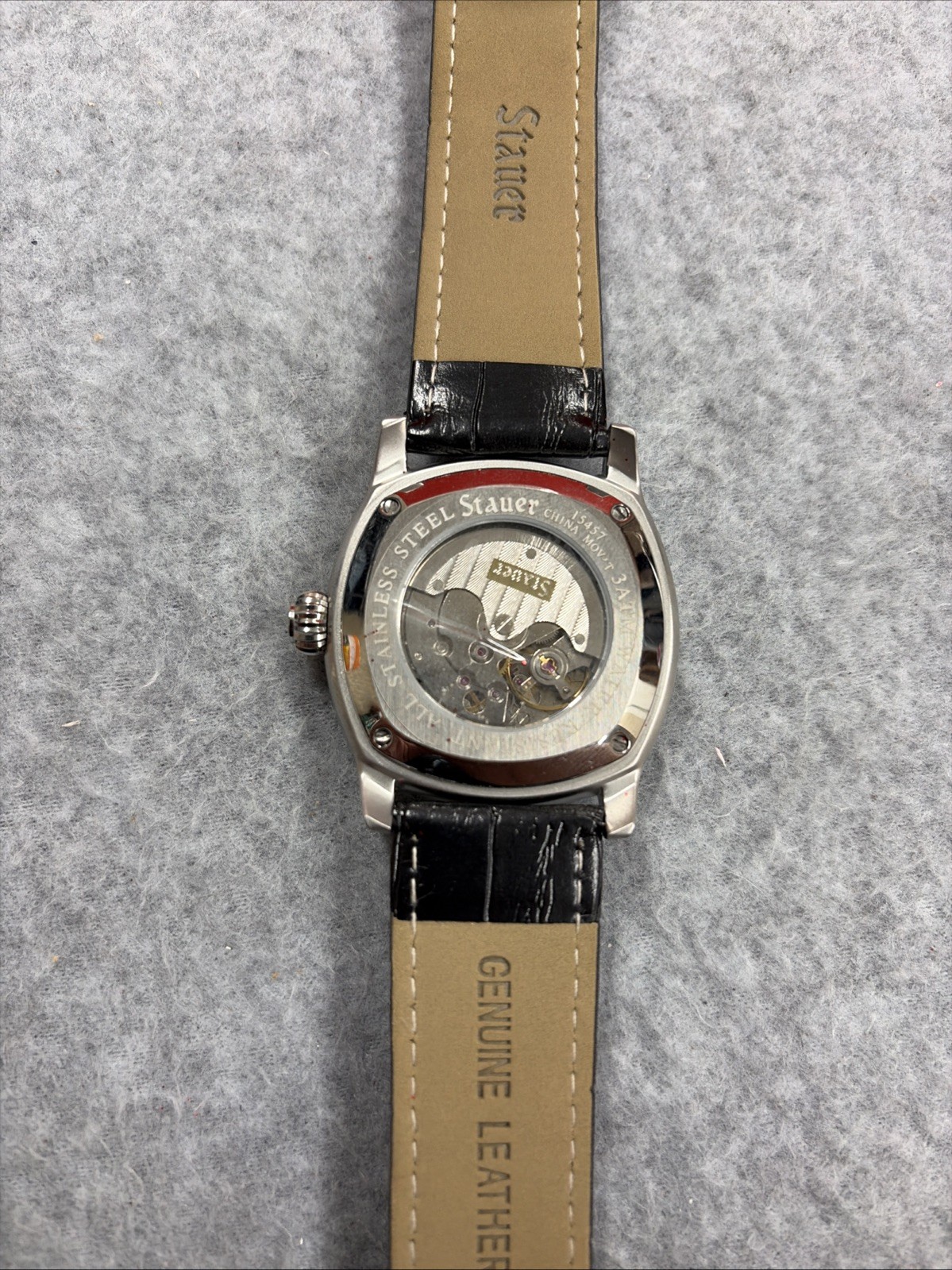 Stauer 1930 Dashtronic Watch – Cotswold Genuine Mens Watches Leather Black