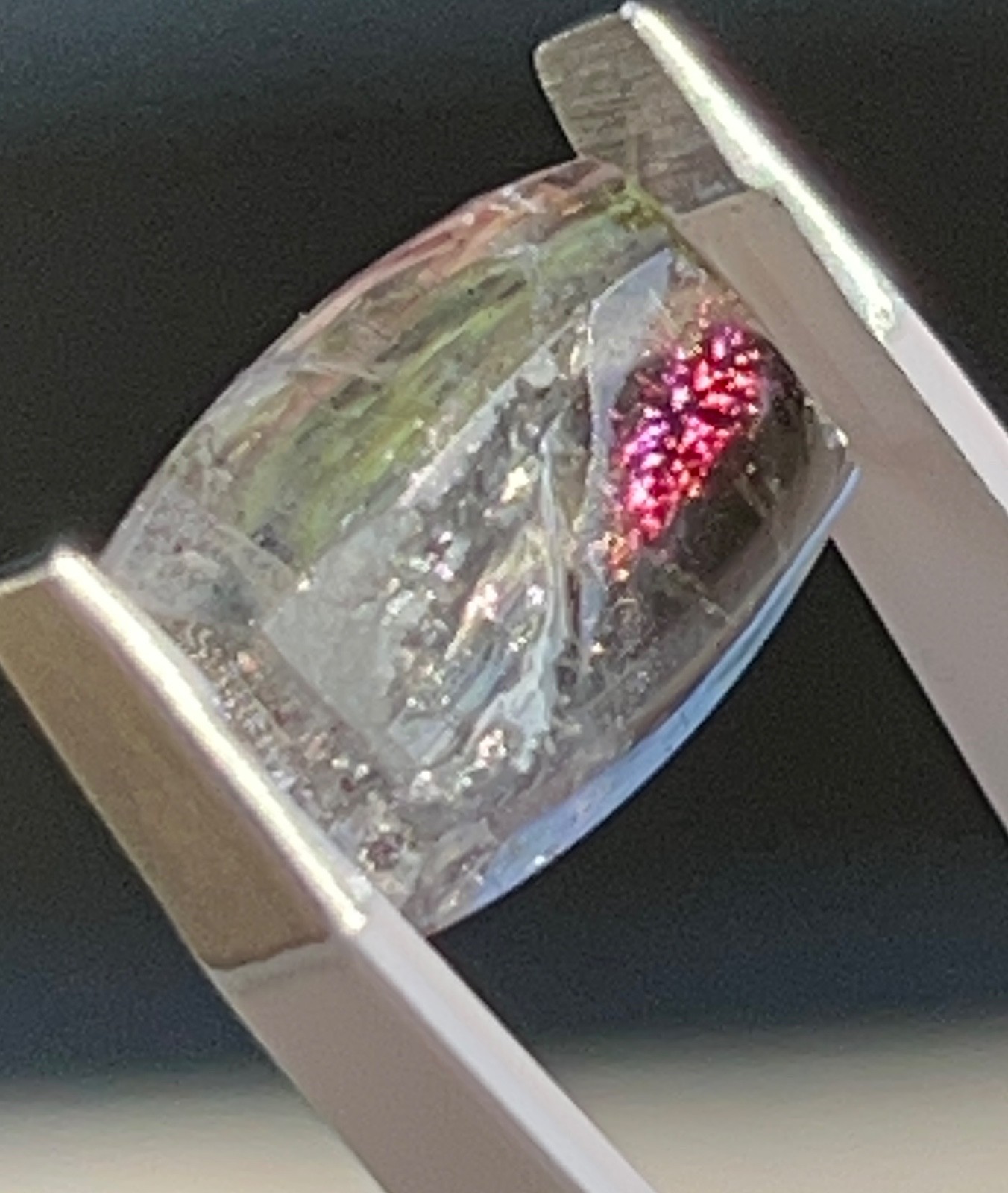 PFS-2 Pink Fire Quartz 6.45ct 15x10x5mm Brazil one mine worldwide