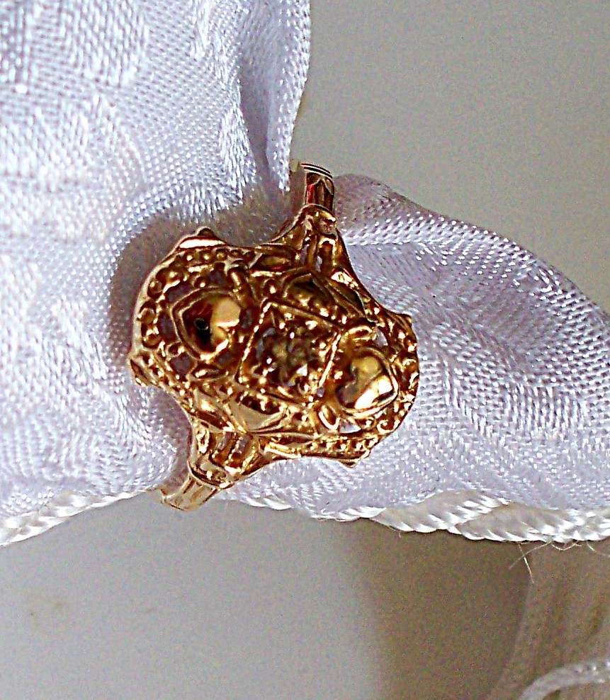 NEW Women’s 14KYG Genuine Cognac Diamond Filigree Ring Size 7 – G19