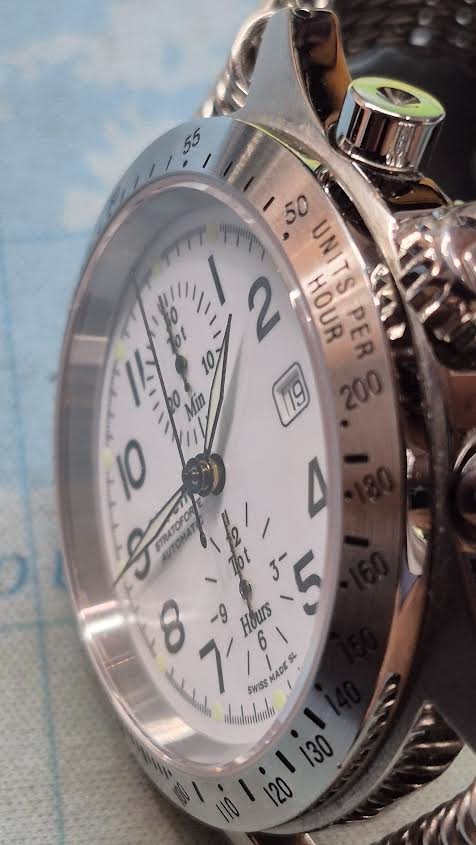 Glycine Stratoforte Automatic Men Watch Swiss Made Stainless Steel