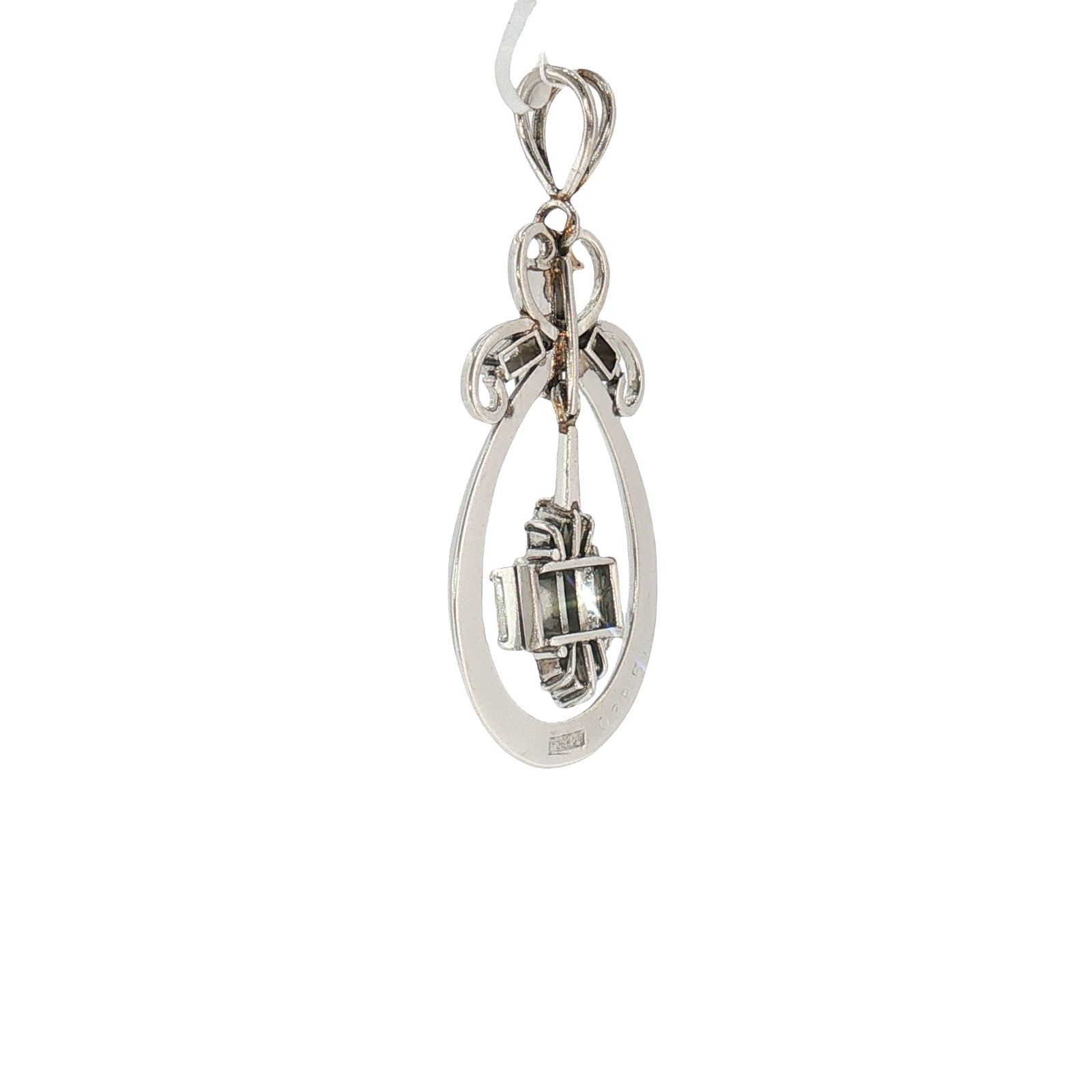 1.00 est tcw Natural Diamond & Platinum Pendant IGI Report # 20J2282026