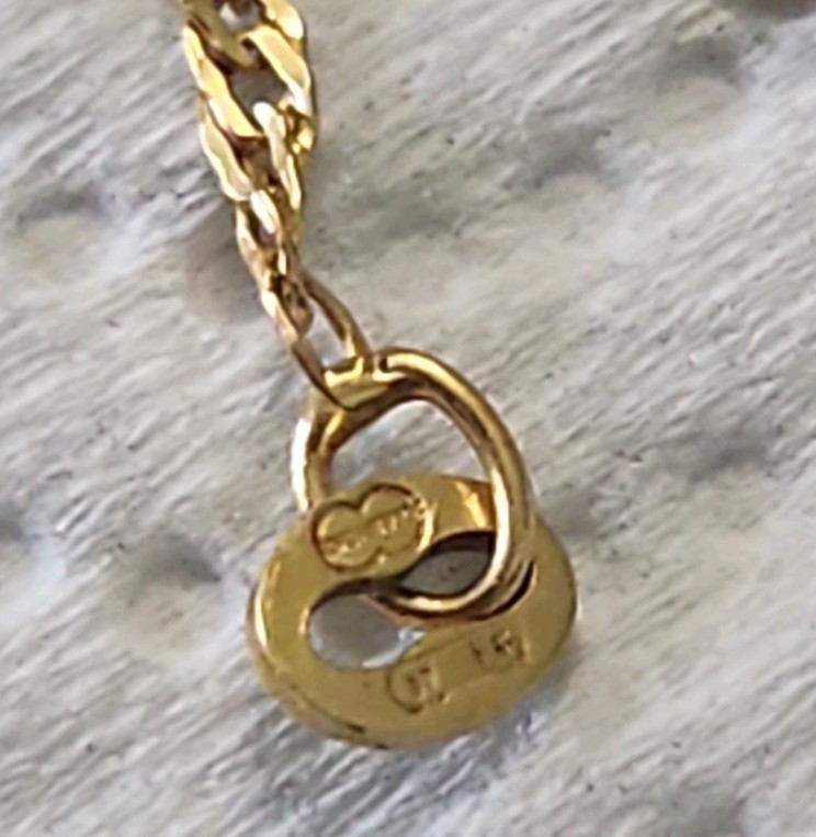 Vtg UNOAERRE 14k Gold Singapore Chain Necklace Italy 1AR 2g 16in Lgth Ships Free