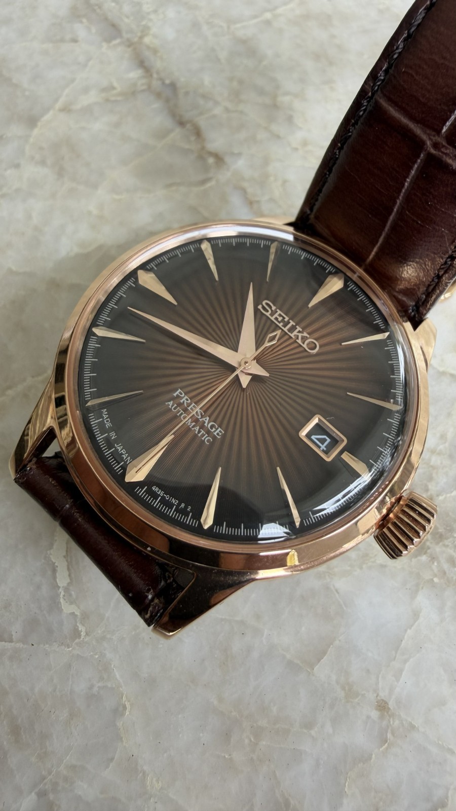 Seiko Presage “Cocktail Time” SRPB46 “Manhattan” Pristine / Rose Gold Automatic