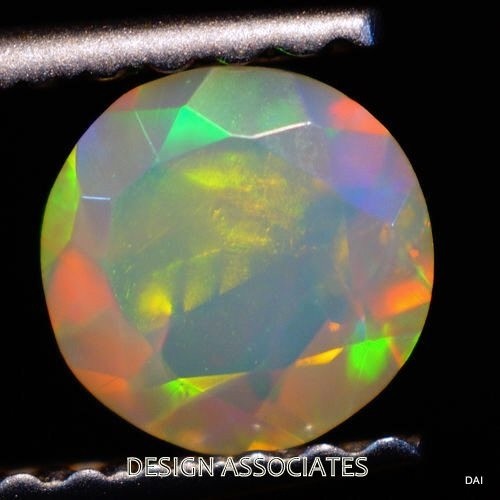 ETHIOPIAN WELO OPAL 8 MM ROUND MULTI FIRE FACETED CALIBRATED ALL NATURAL A -61