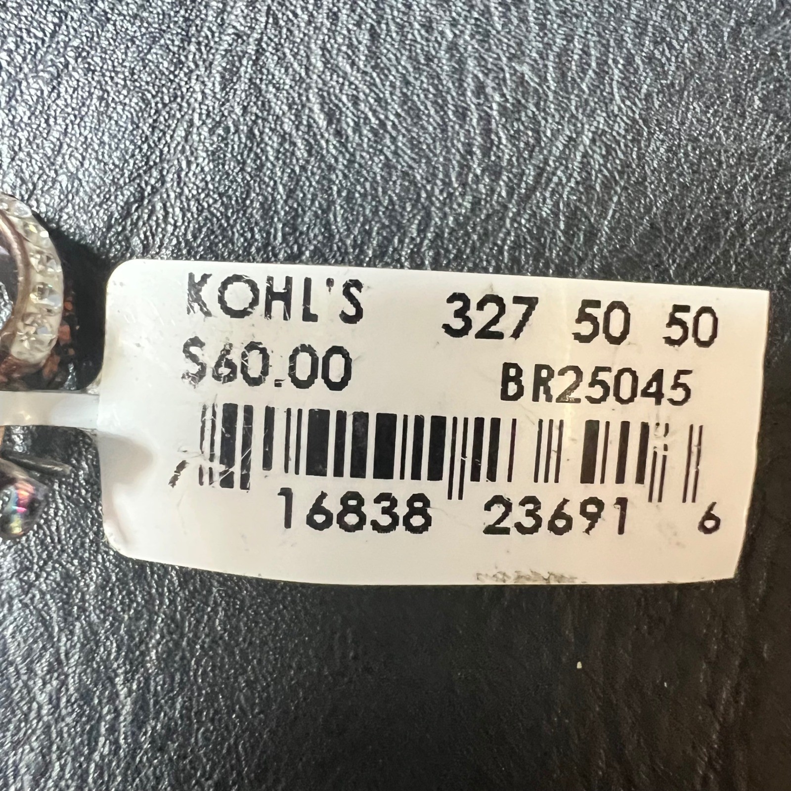 Kohls 14KT Rose Gold Plated Brown Crystal Huggie Hoop Earrings Glam