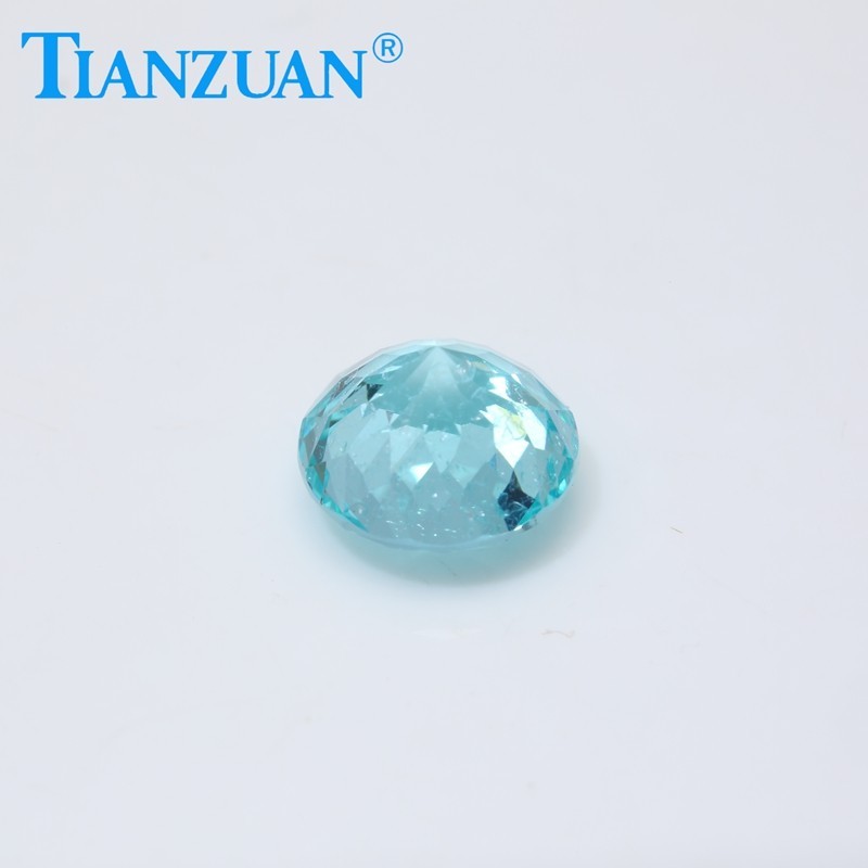 Synthetic YAG Round Shape Neon Blue Color with inclusions loose Gemstones