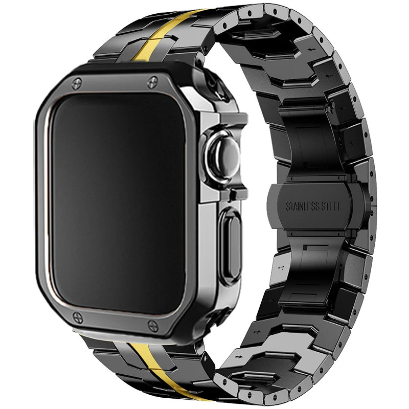 Metal Band+TPU Case For iWatch Ultra 3 Series 11 10 9 8 SE 38-49mm Kit Accessory