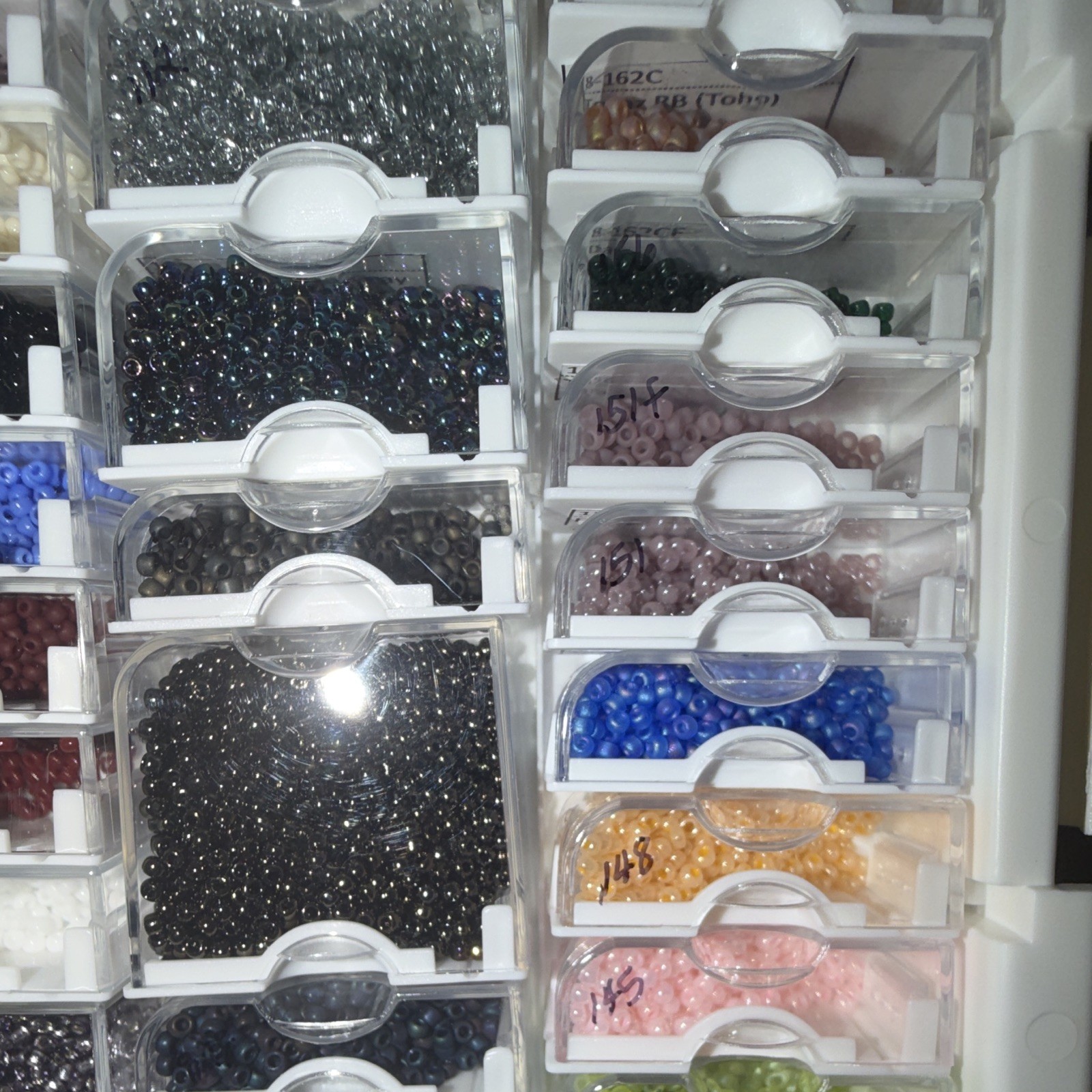 8/0 Glass Seed Beads Multicolor Round Assortment 70 Cases with Large Case