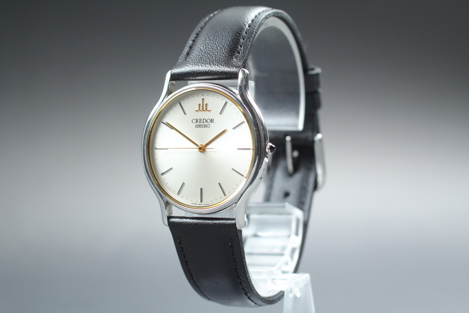 [Near MINT] SEIKO CREDOR 9571-6000 Silver Dial Quartz Men’s Watch from JAPAN