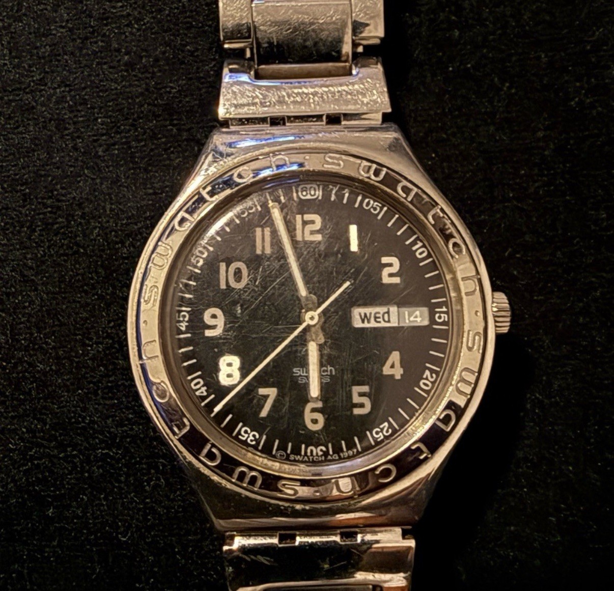 1993 Swatch Watch Vintage, Day/Date, Rare Collectible