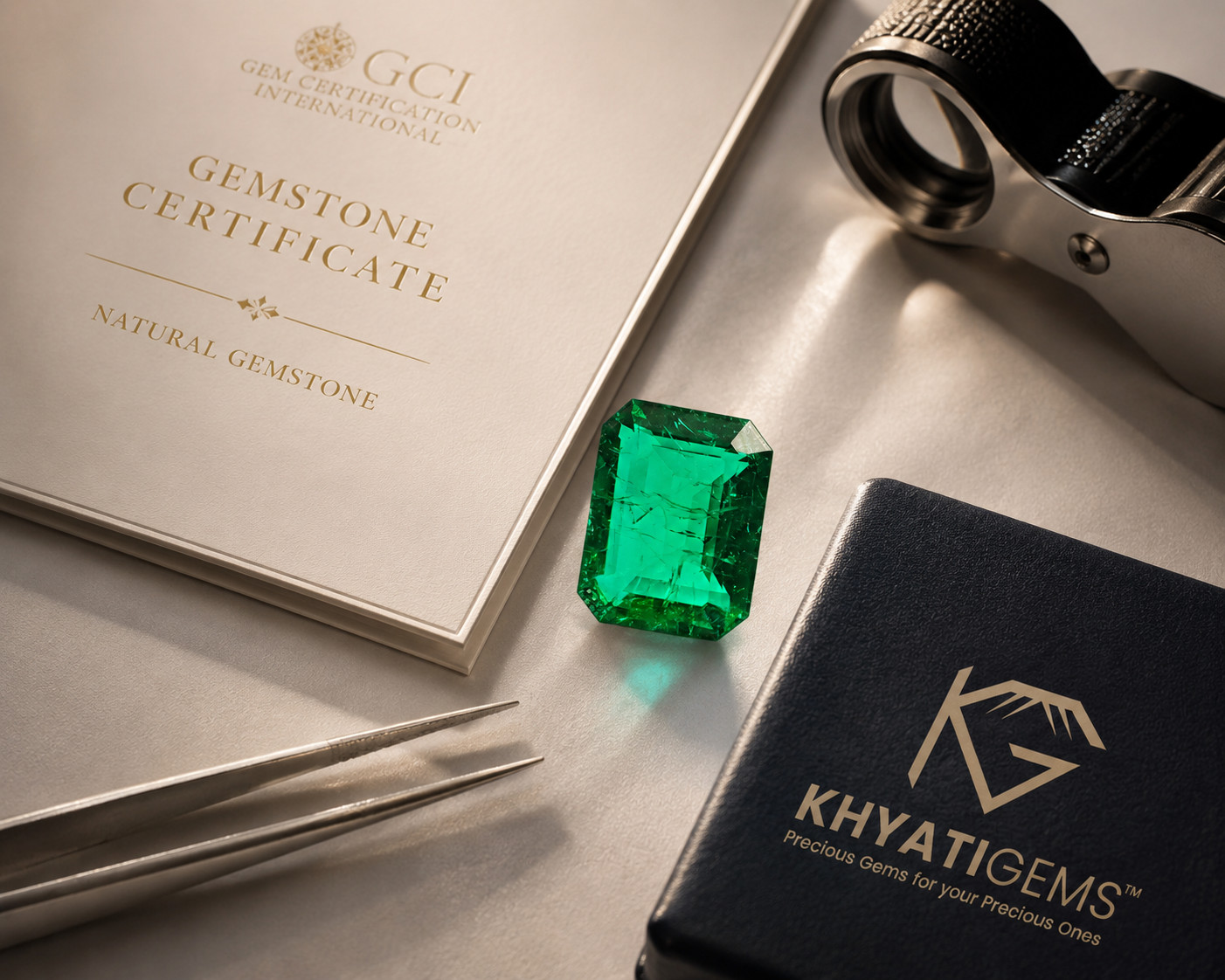 10.40Ct Natural Colombian Green Emerald (Panna) Emerald Cut 13x10x6 mm Loose Gem