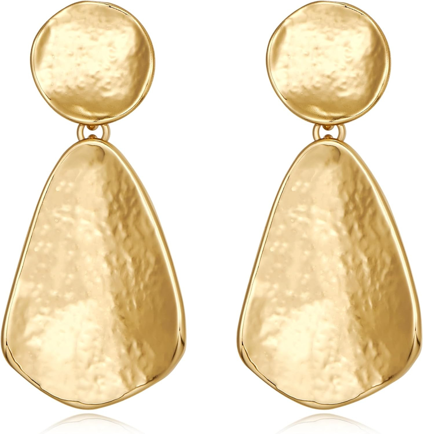 Gold Plated Earrings for Women Geometric Chunky Dangle Earring Trendy Silvery Tw