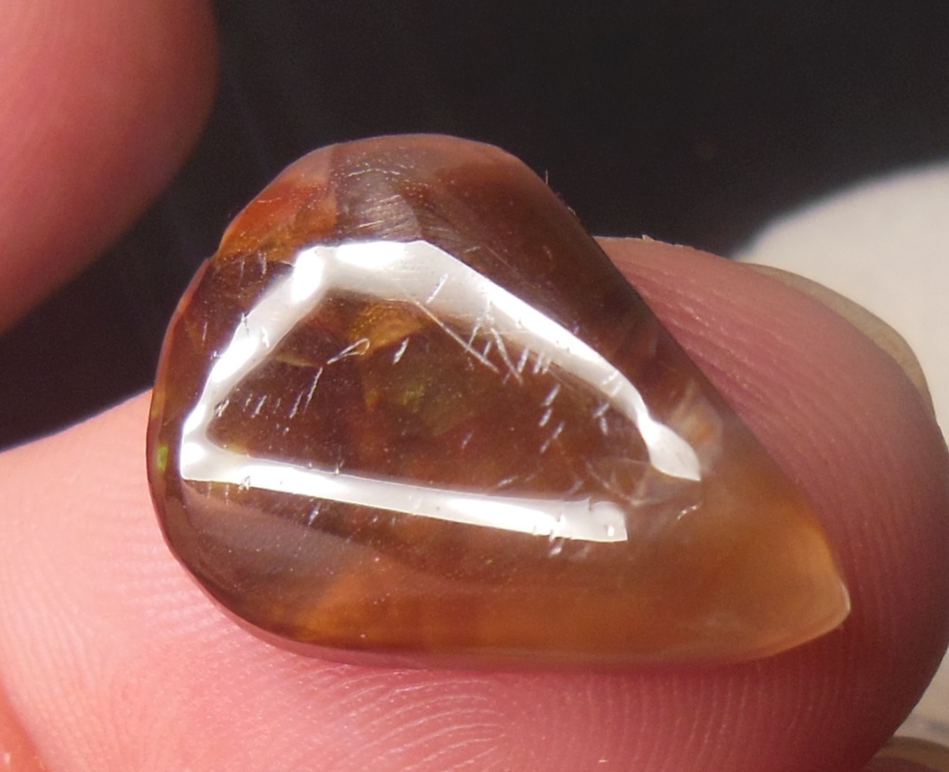10.00ct Mexican Fire Agate 19.6mm x 14.6mm x 5mm