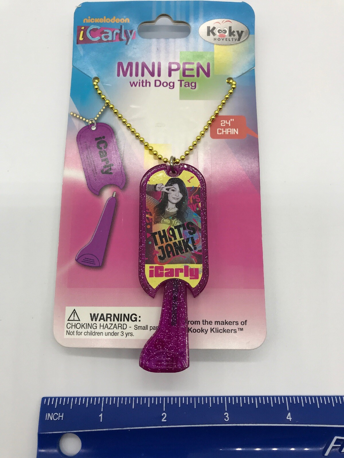 I Carly Nickelodeon Mini Pen Dog Tag Chain Necklace Jewelry Kooky That’s Jank