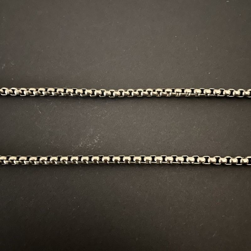 Pure Titanium Necklace Width 3mm Square Box Sub Chain Antiallergic Classic Style