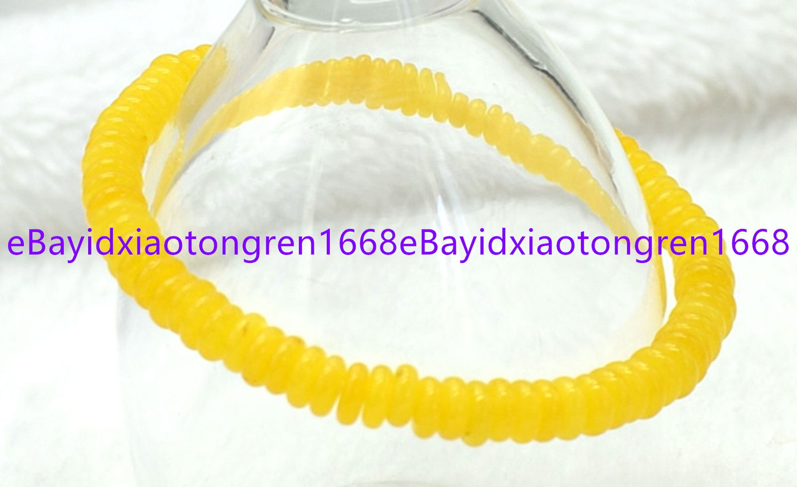 3x8mm 4x10mm Natural Yellow Topaz Rondelle Gemstone Beads Bracelets 7.5 Inch