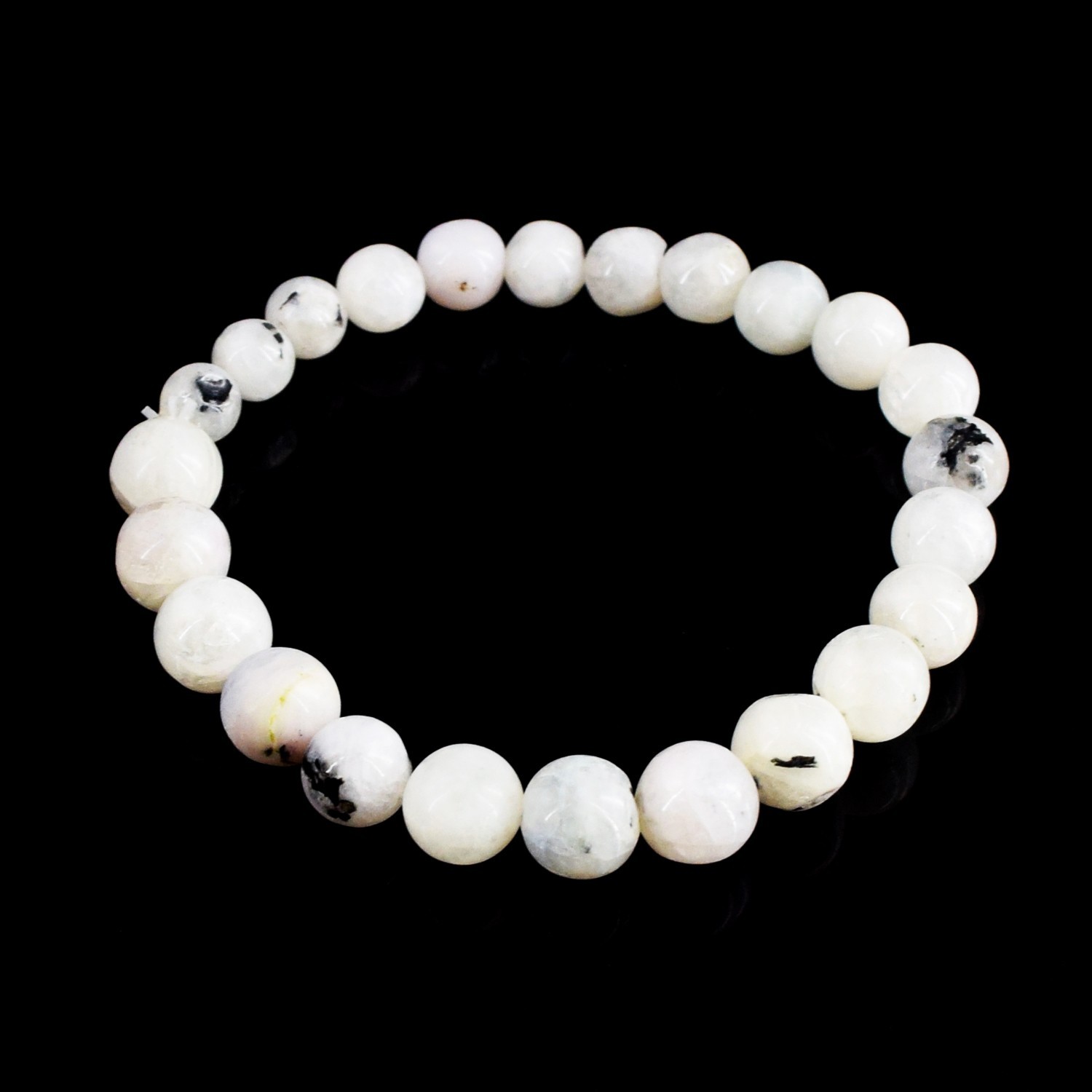 100.00 Cts Most Outstanding Moonstone Stretchable Bracelet Beaded RK 18 E811