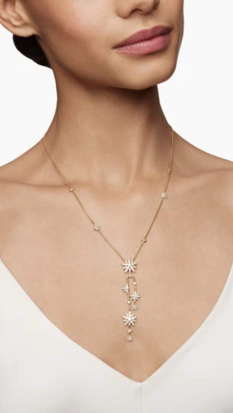AUTHENTIC DAVID YURMAN STARBURST CLUSTER NECKLACE 18K Yellow Gold with Diamonds