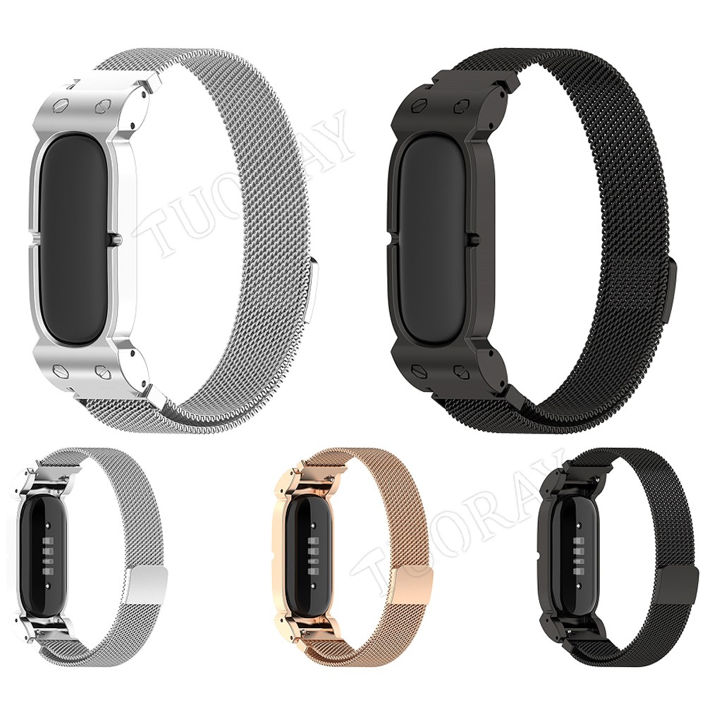 Stainless Steel Metal Adjustable Strap For Google Fitbit Air Replacement Band