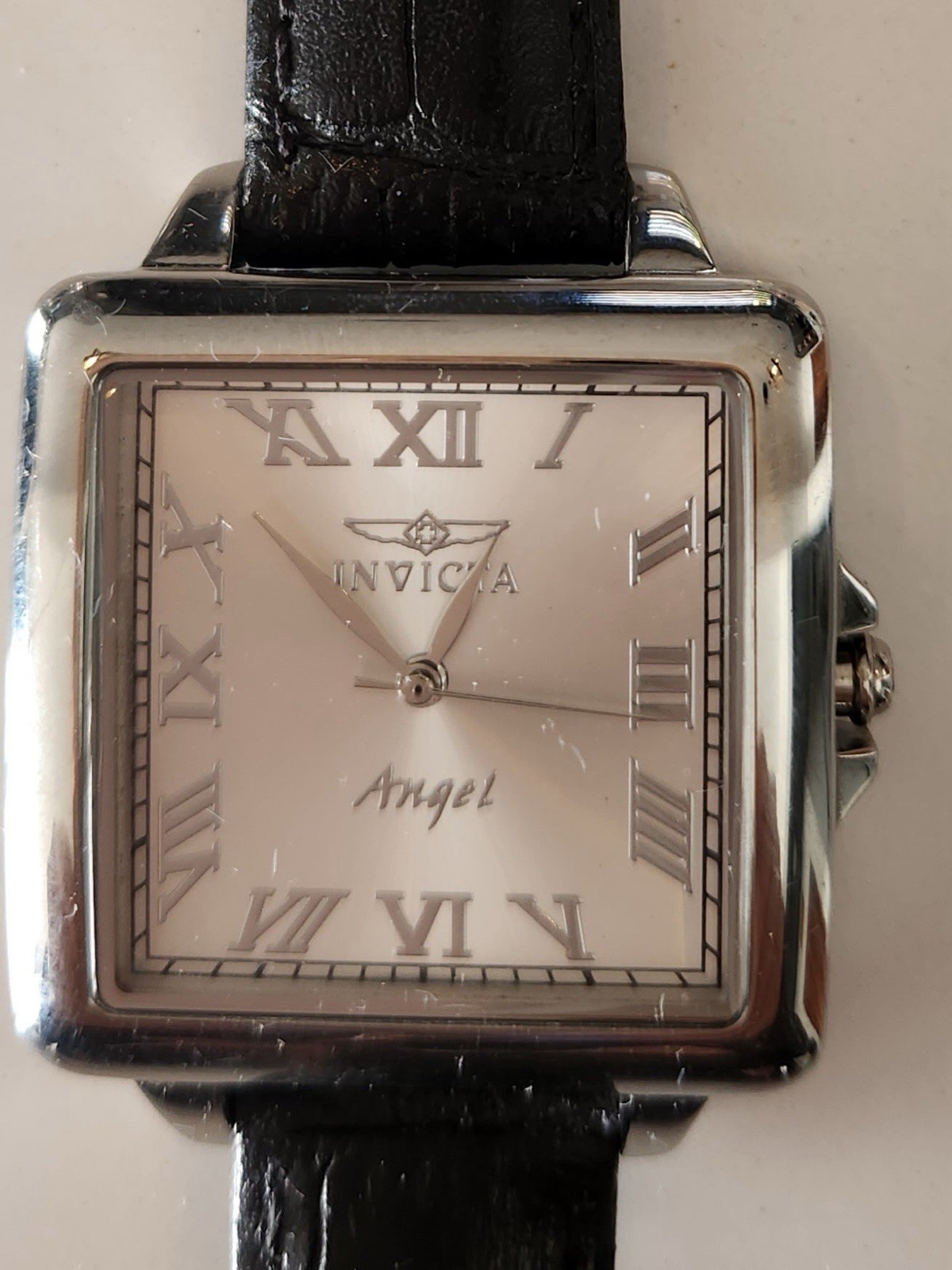 Womens INVICTA Angel 15221 Stainless Steel Square Watch Leather Needs Movement