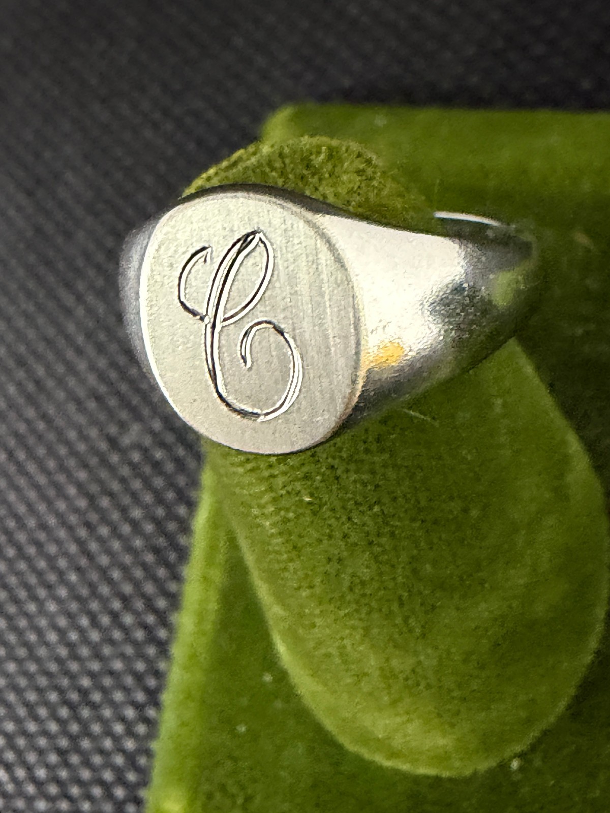 Vintage 10KT Gold Filled Stamped & Engraved Monogram “C” Ring Sz 6 VARGAS Brand