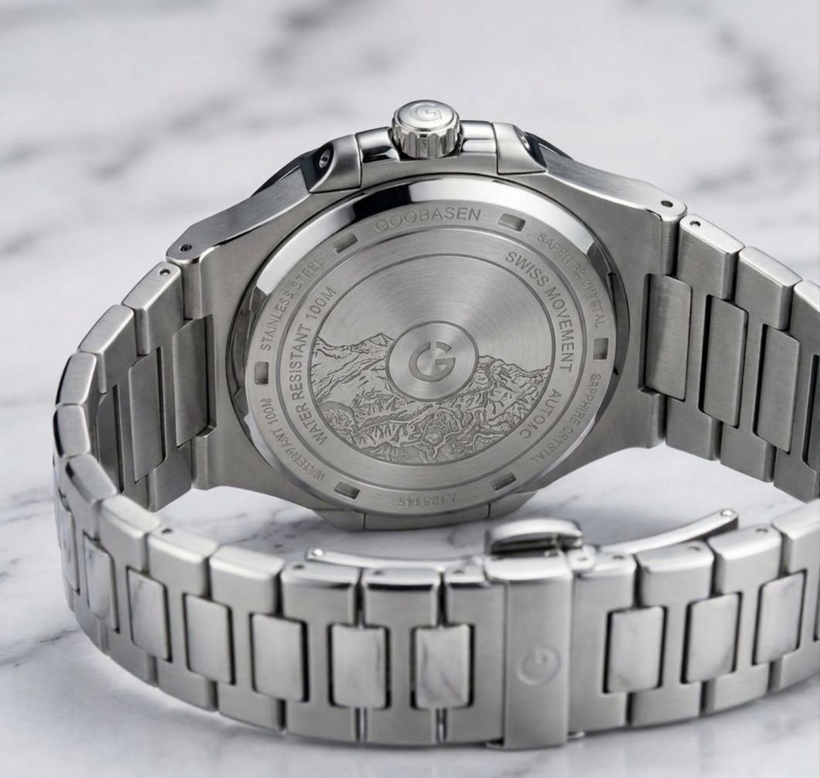 Mens Classic Luxury Watch Analog Tiffany Blue Dial Silver Bracelet Wristwatch